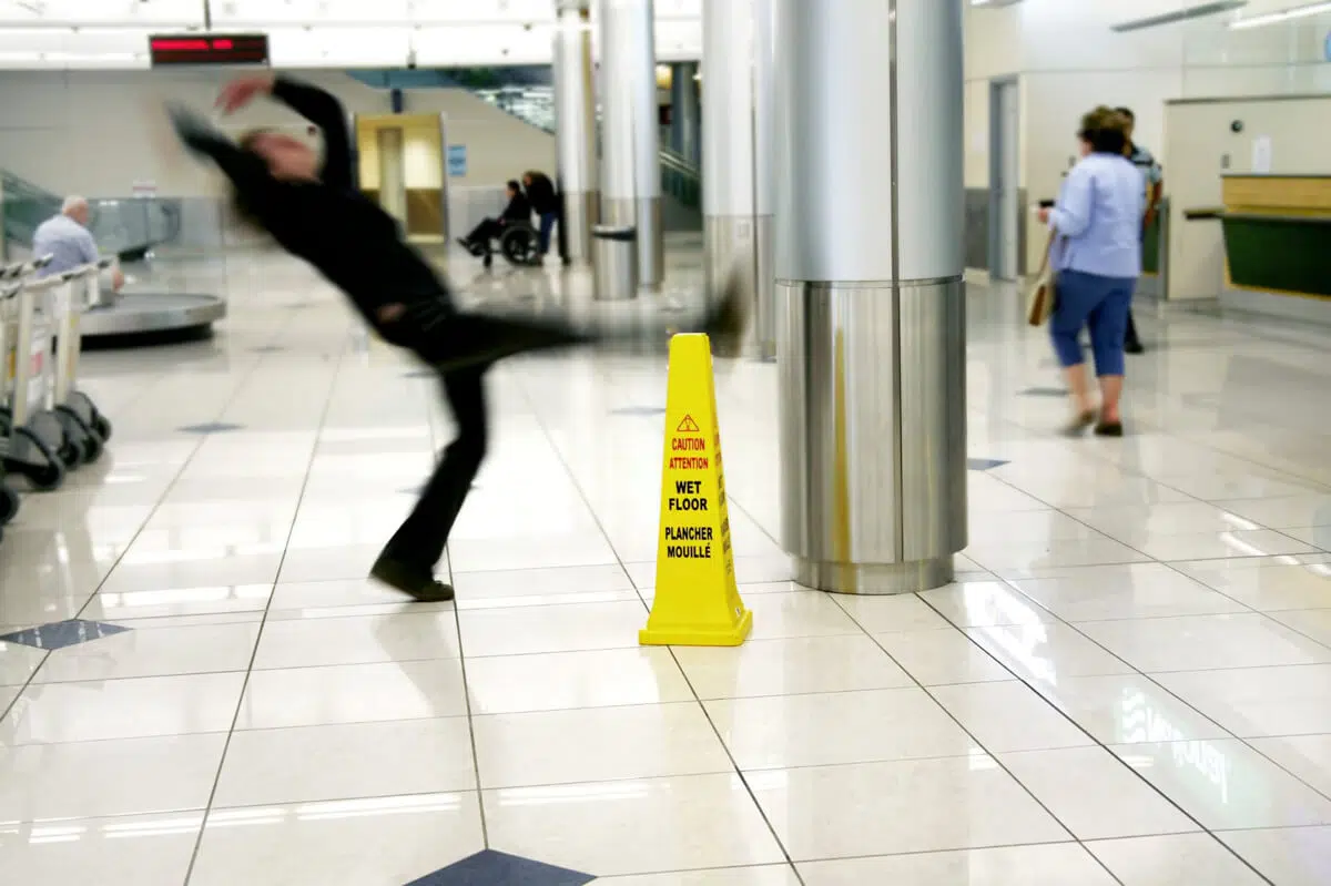Person injured from a slip and fall accident on government property