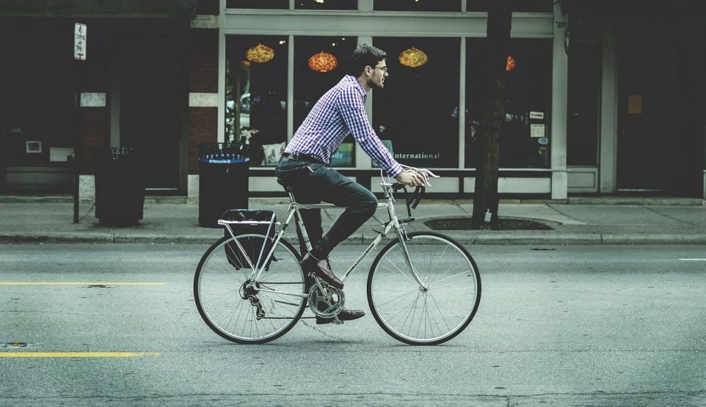 Man Riding a Bicycle