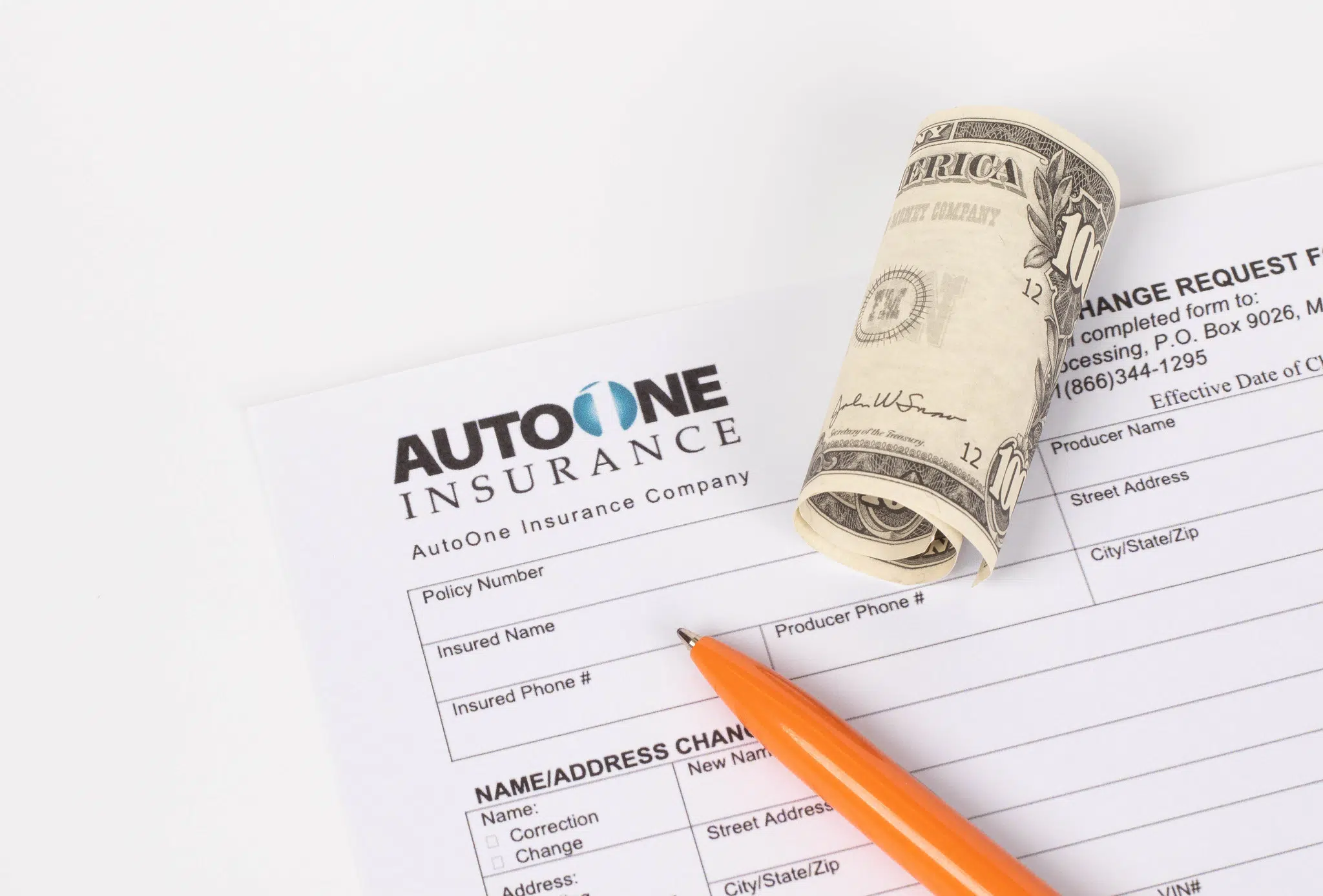 auto insurance policy and cash deductible