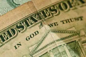 closeup of money