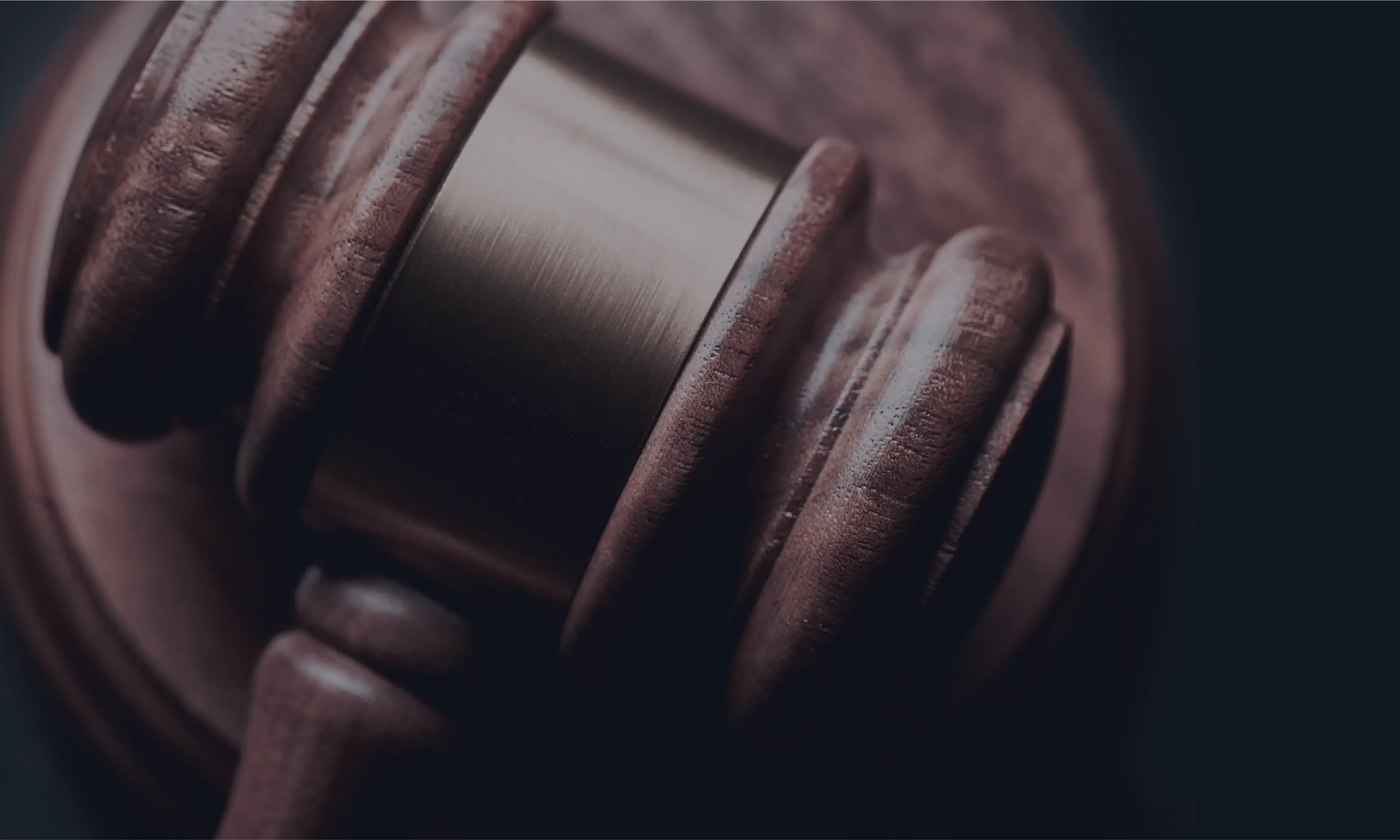 Close-up of a judge's gavel