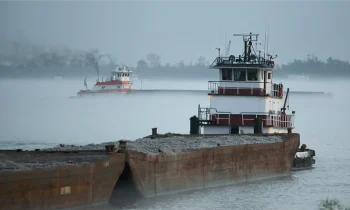 River barge on Mississippi River