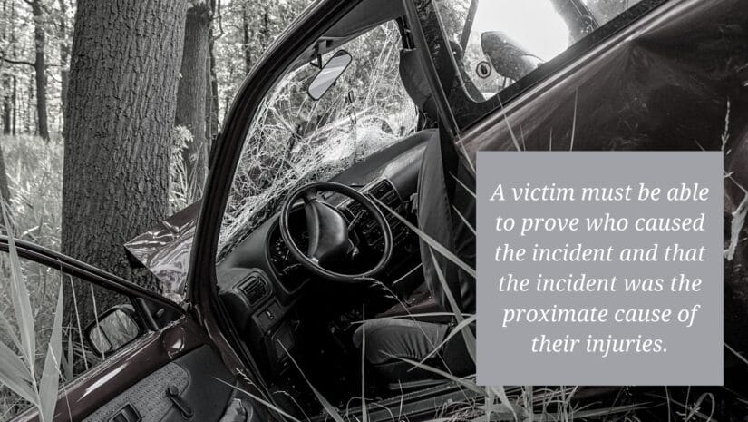 car accident where victim needs to prove it is another person's fault