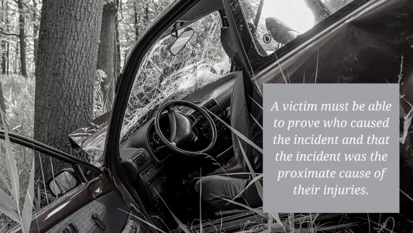 car accident where victim needs to prove it is another person's fault