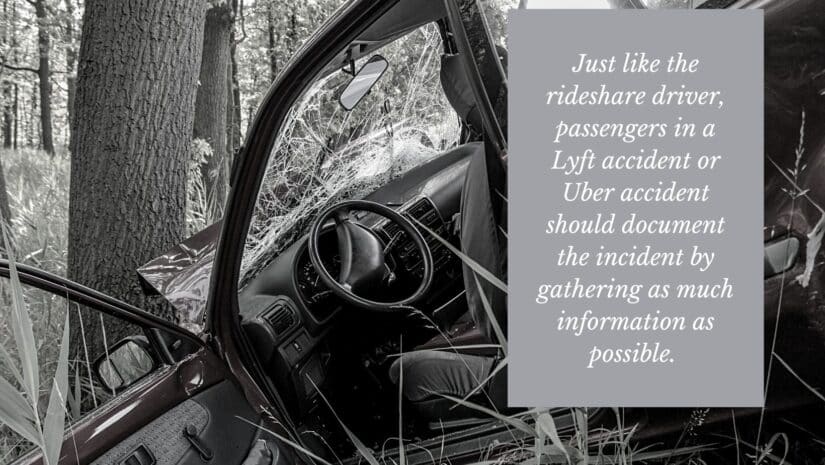 car after an uber accident