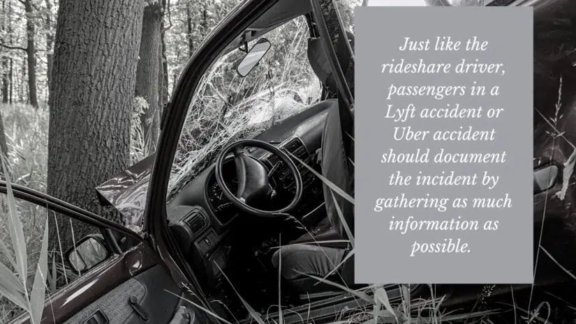 car after an uber accident