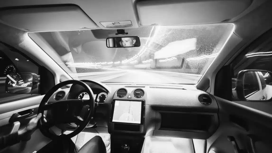 tesla self driving car before car accident