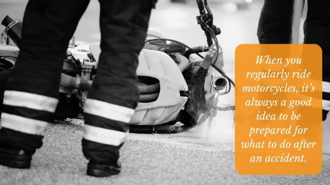 emergency services at a motorcycle accident