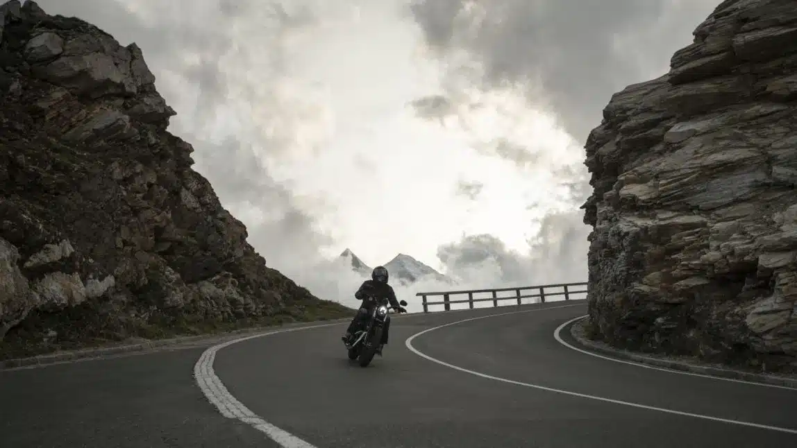 motorcycle before an accident