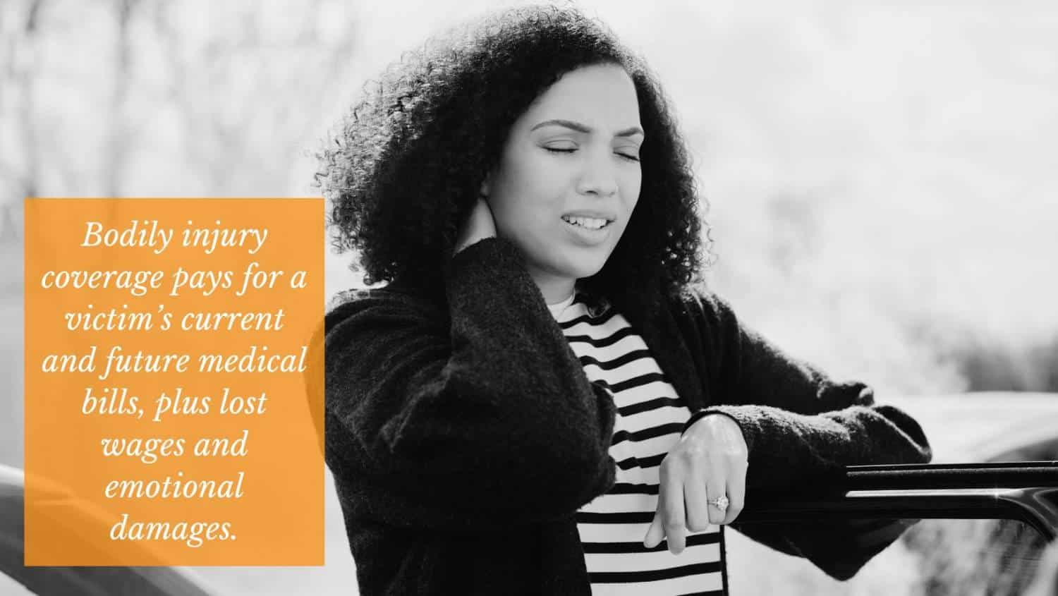 victim with hurt neck after a car accident