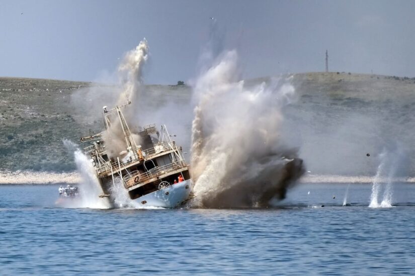 Sinking the old navy ship
