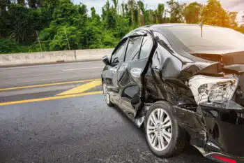 crushed rear side panel