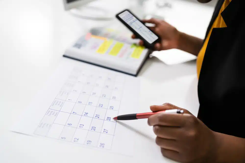 Tracking statute of limitations deadline across calendar and cell phone